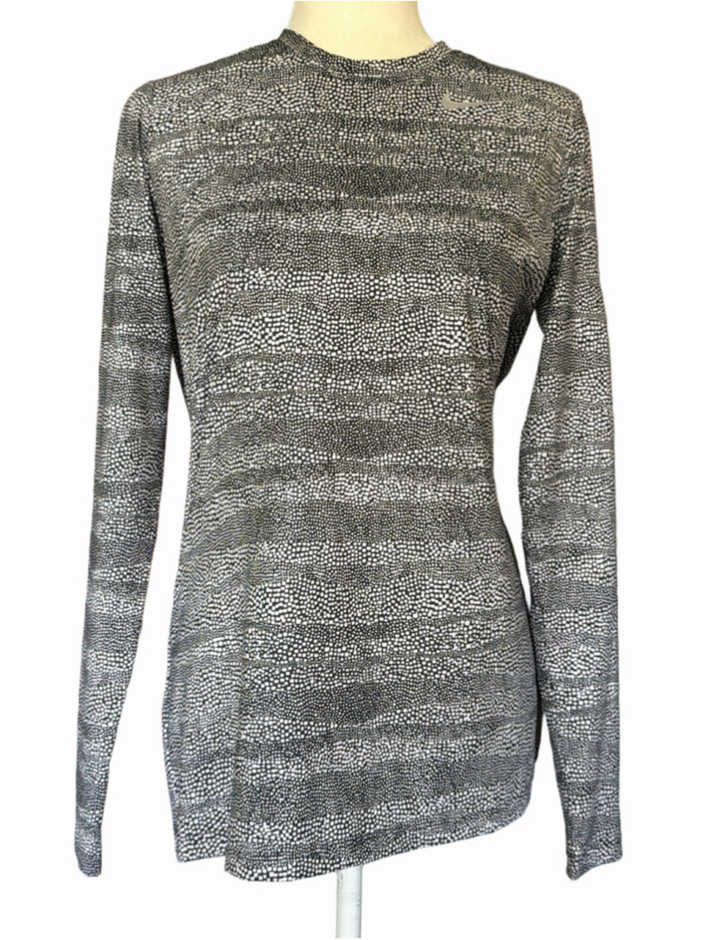 Women's Nike Golf Long Sleeve Dri-Fit Tee, Size L, Black and White